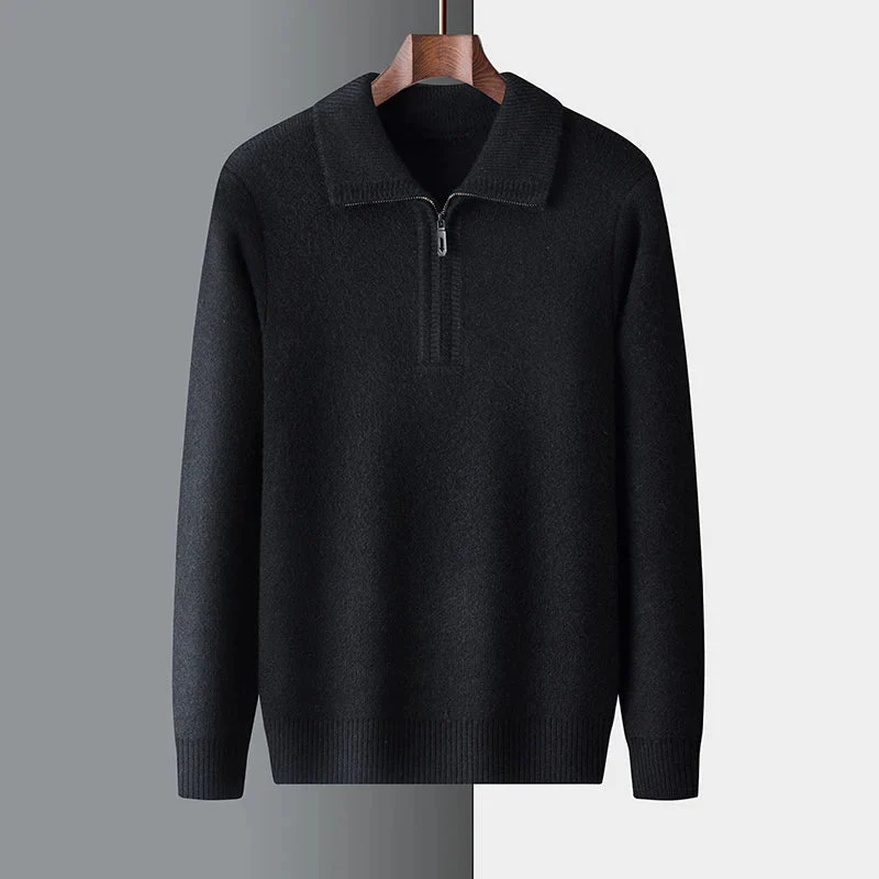Highlands Classic Wool Zip Sweater - Image 6