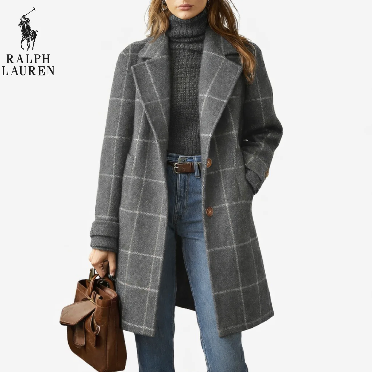 Timeless Checkered Wool Coat || Clearance Sale - Image 4