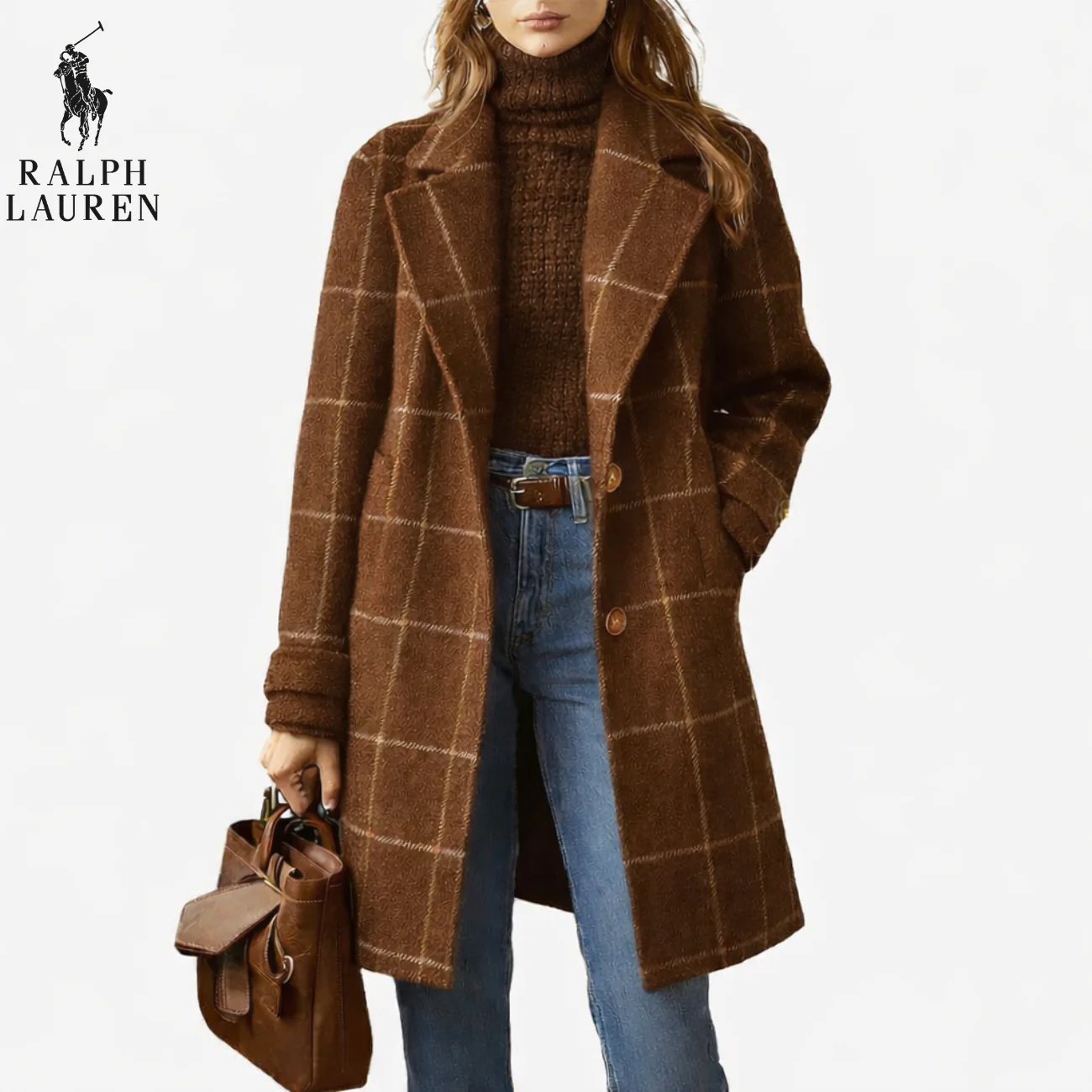 Timeless Checkered Wool Coat || Clearance Sale - Image 5