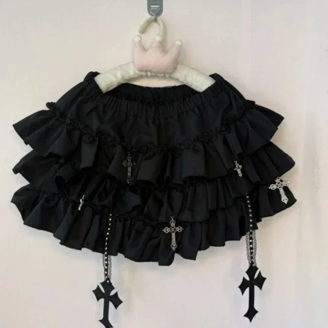 Tristan Aureli Nightbird Tiered Ruffle Skirt