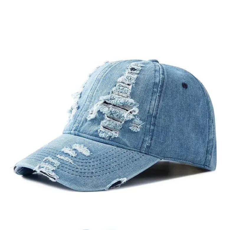 Untamed Distressed Denim Cap - Image 4