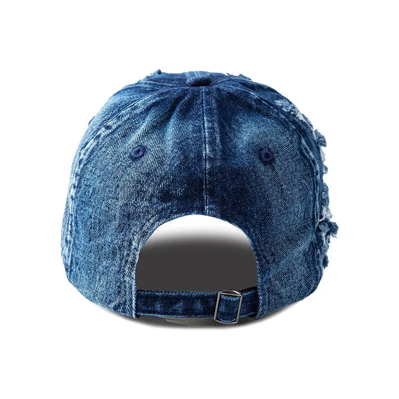 Untamed Distressed Denim Cap - Image 5
