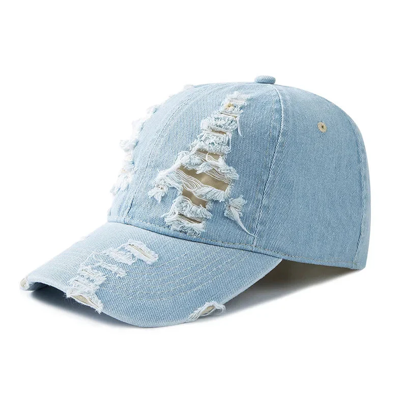 Untamed Distressed Denim Cap - Image 6