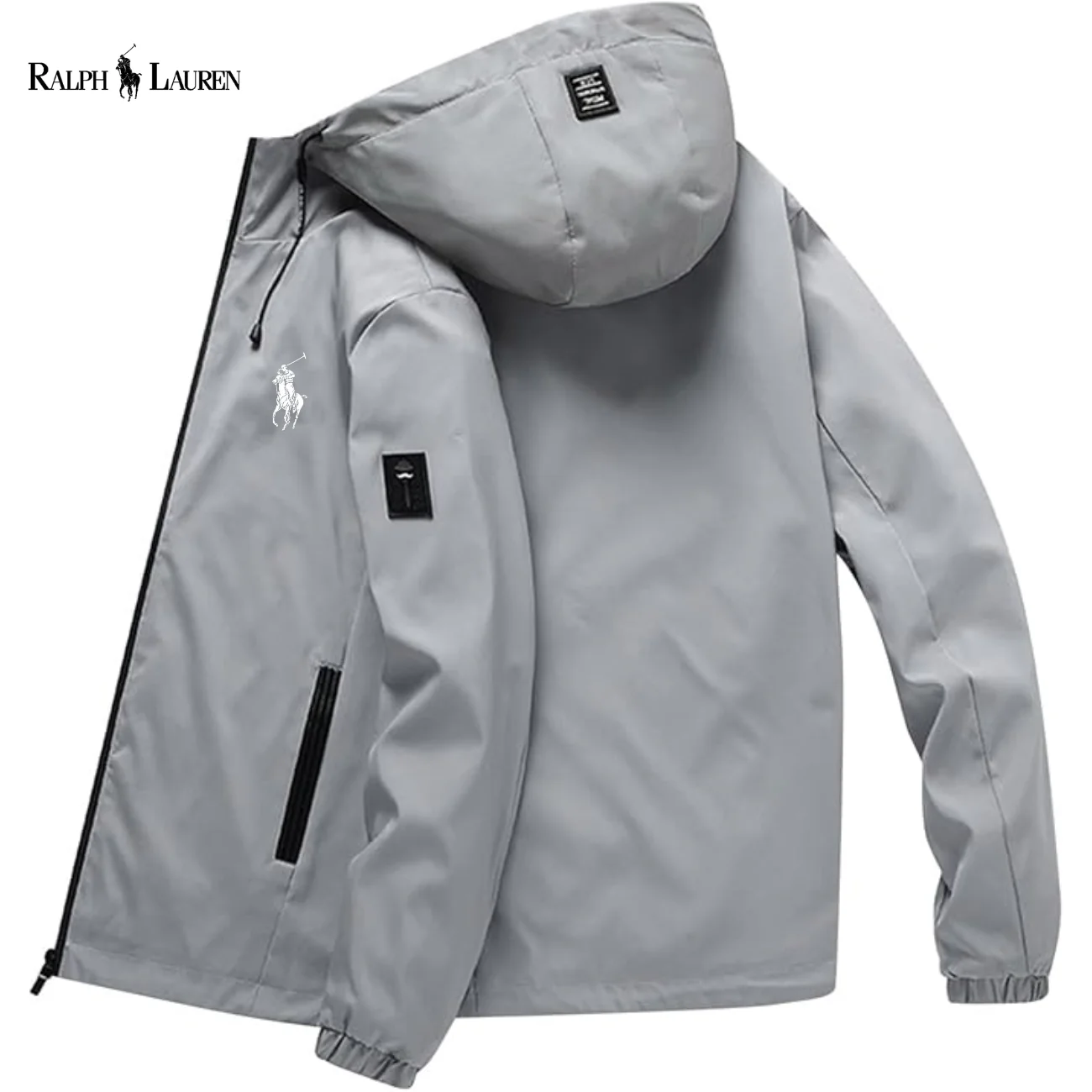 Urban-Style Technical Hooded Jacket