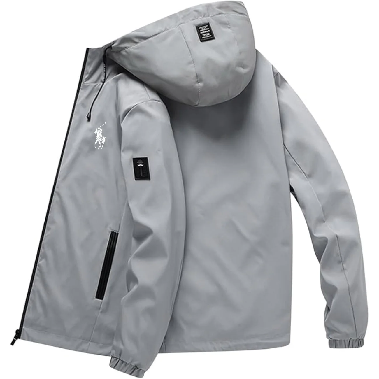 Urban-Style Technical Hooded Jacket