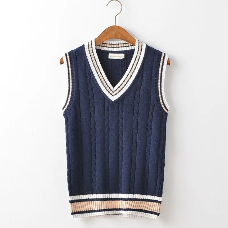 V NECK KNIT VEST - Image 3