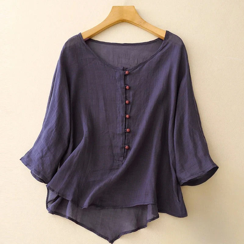 VALERIA LINEN BLOUSE - Image 2