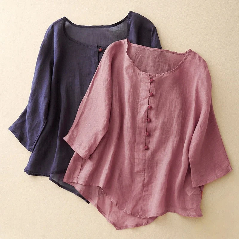 VALERIA LINEN BLOUSE - Image 3