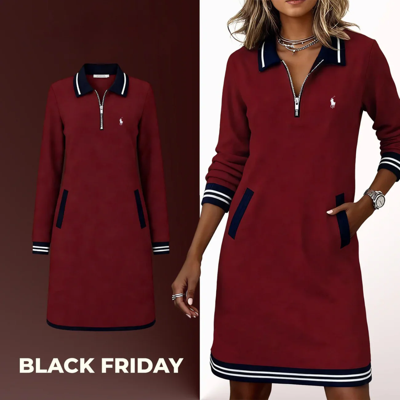 Versatile Zip Up Dress - Clearance Sale - Image 3