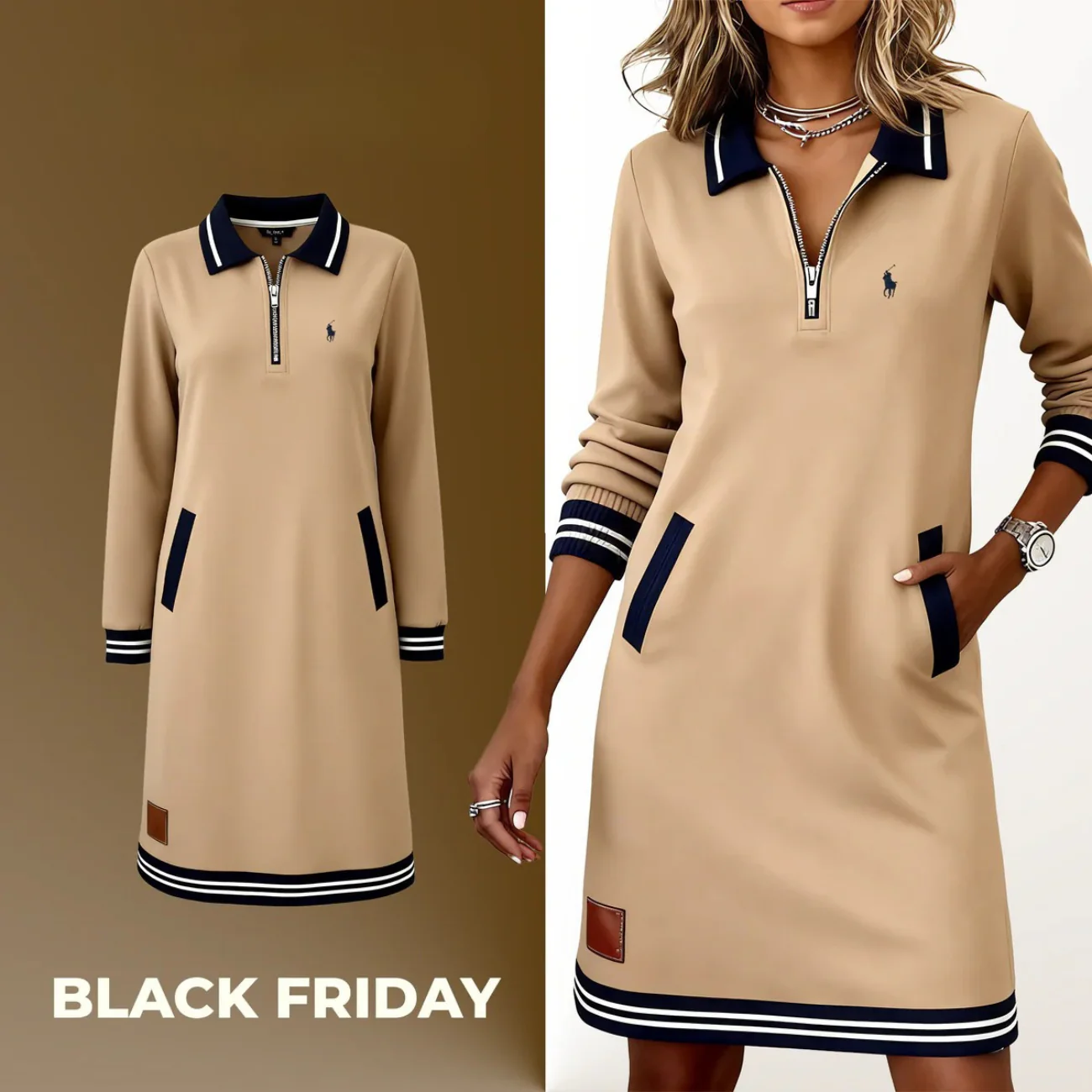 Versatile Zip Up Dress - Clearance Sale - Image 4