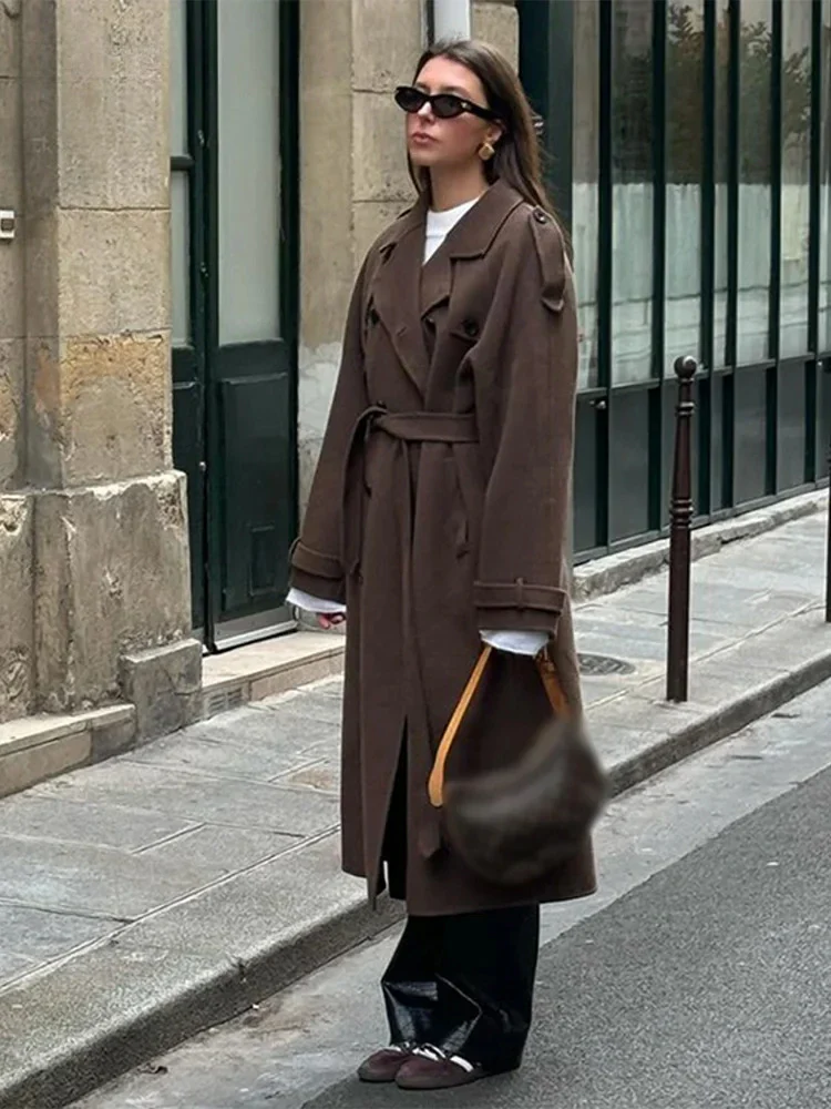 Victoria – Women’s Long Wool Coat - Image 2