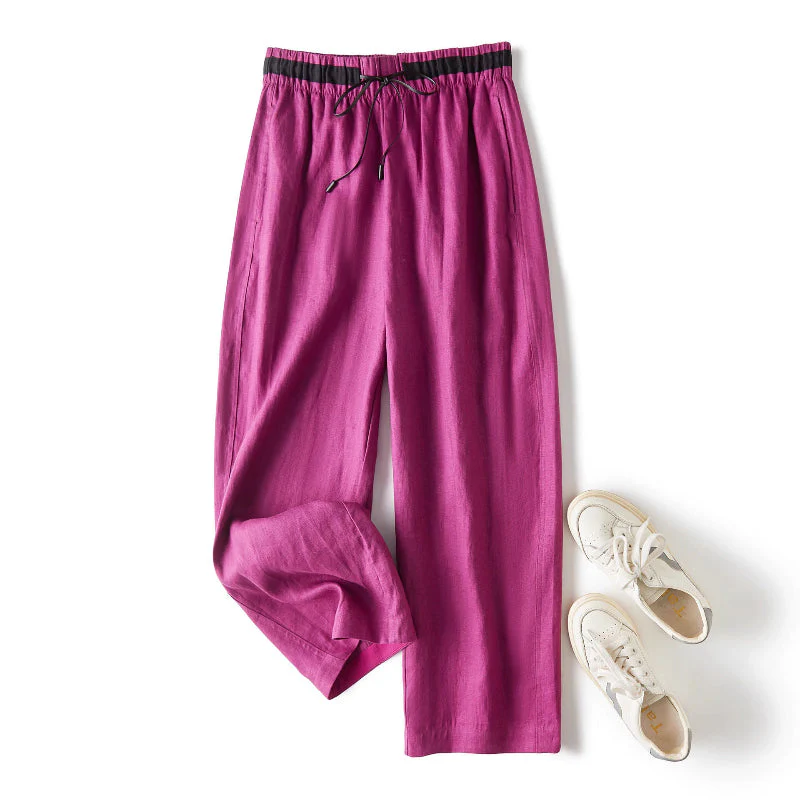 VIOLET LINEN PANTS - Image 4