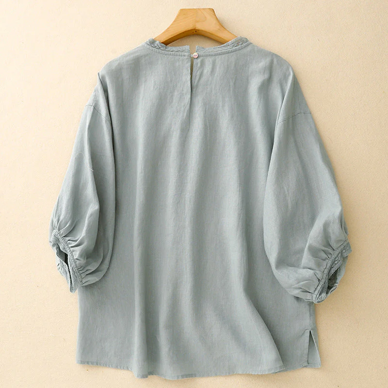 VISTA LINEN BLOUSE - Image 4