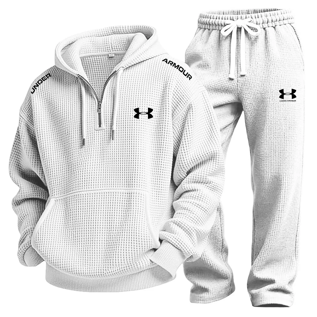 Waffle-Knit Performance Hoodie Jogger Set - Clearance Sale - Image 2