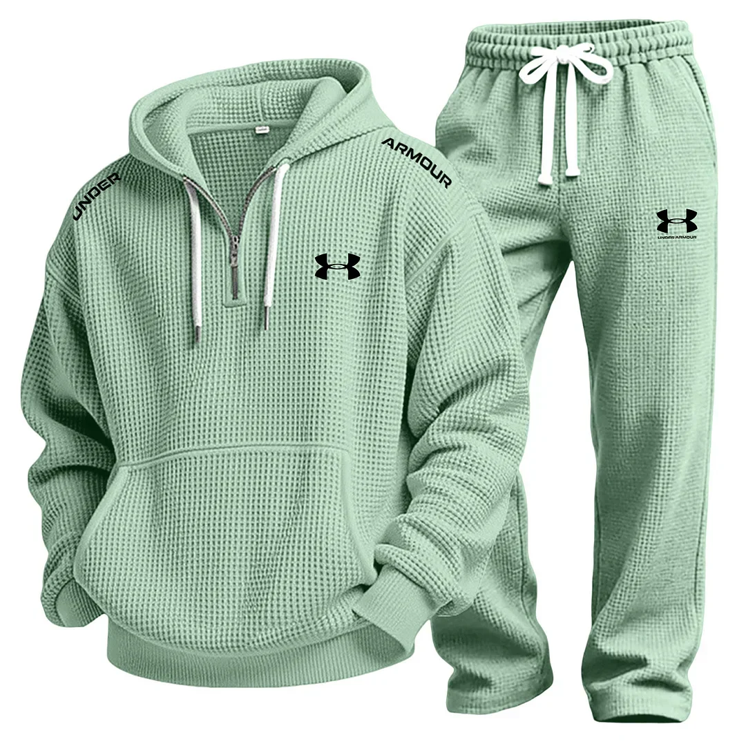 Waffle-Knit Performance Hoodie Jogger Set - Clearance Sale - Image 5