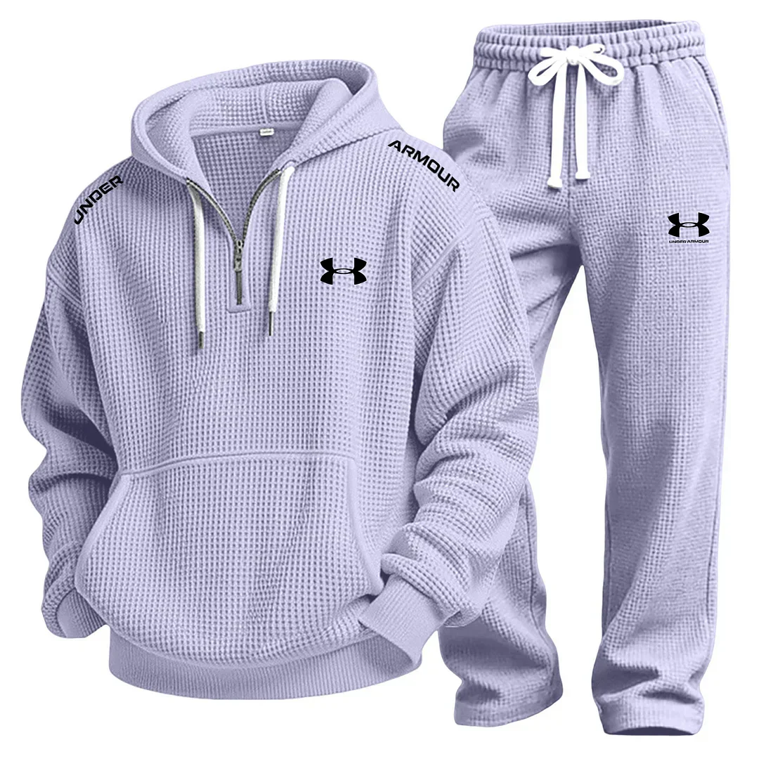 Waffle-Knit Performance Hoodie Jogger Set - Clearance Sale - Image 8