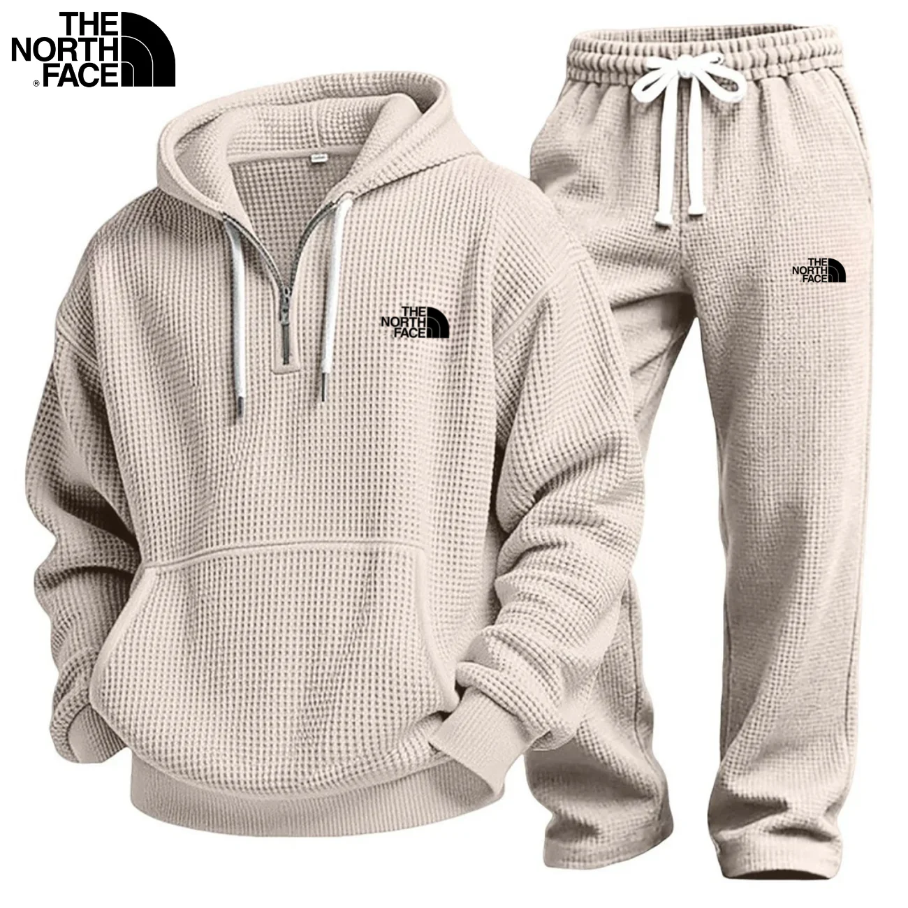 Waffle-Knit Performance Hoodie Jogger Set || Clearance Sale - Image 10