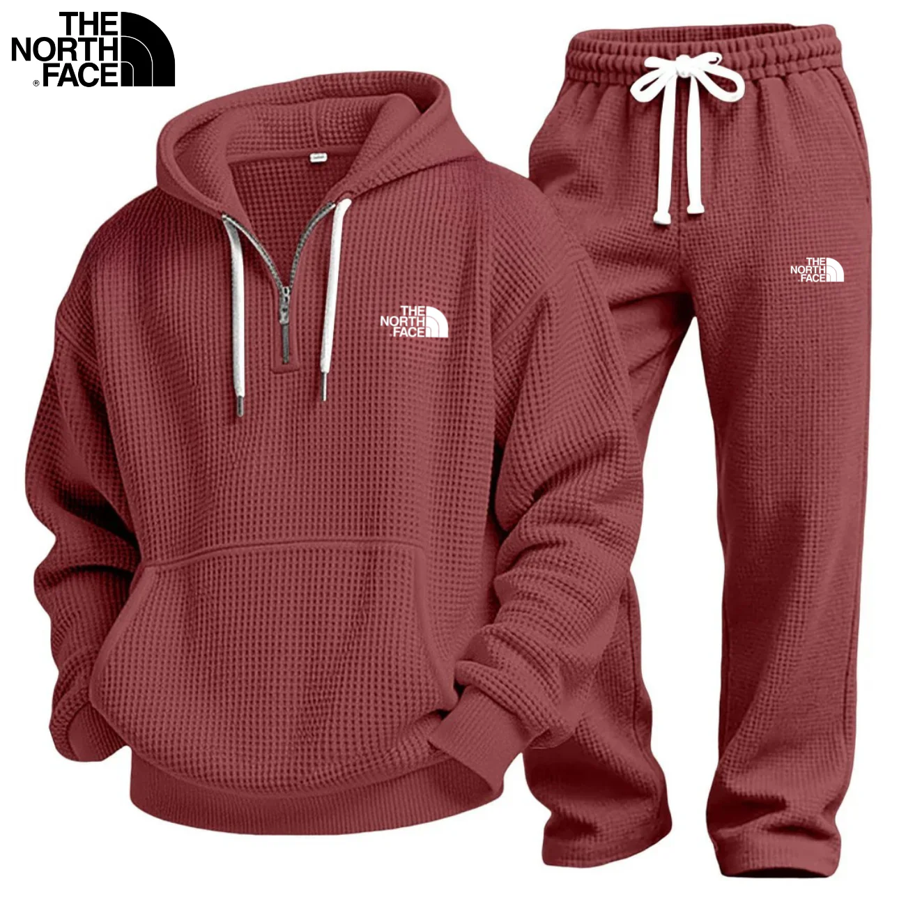 Waffle-Knit Performance Hoodie Jogger Set || Clearance Sale - Image 9