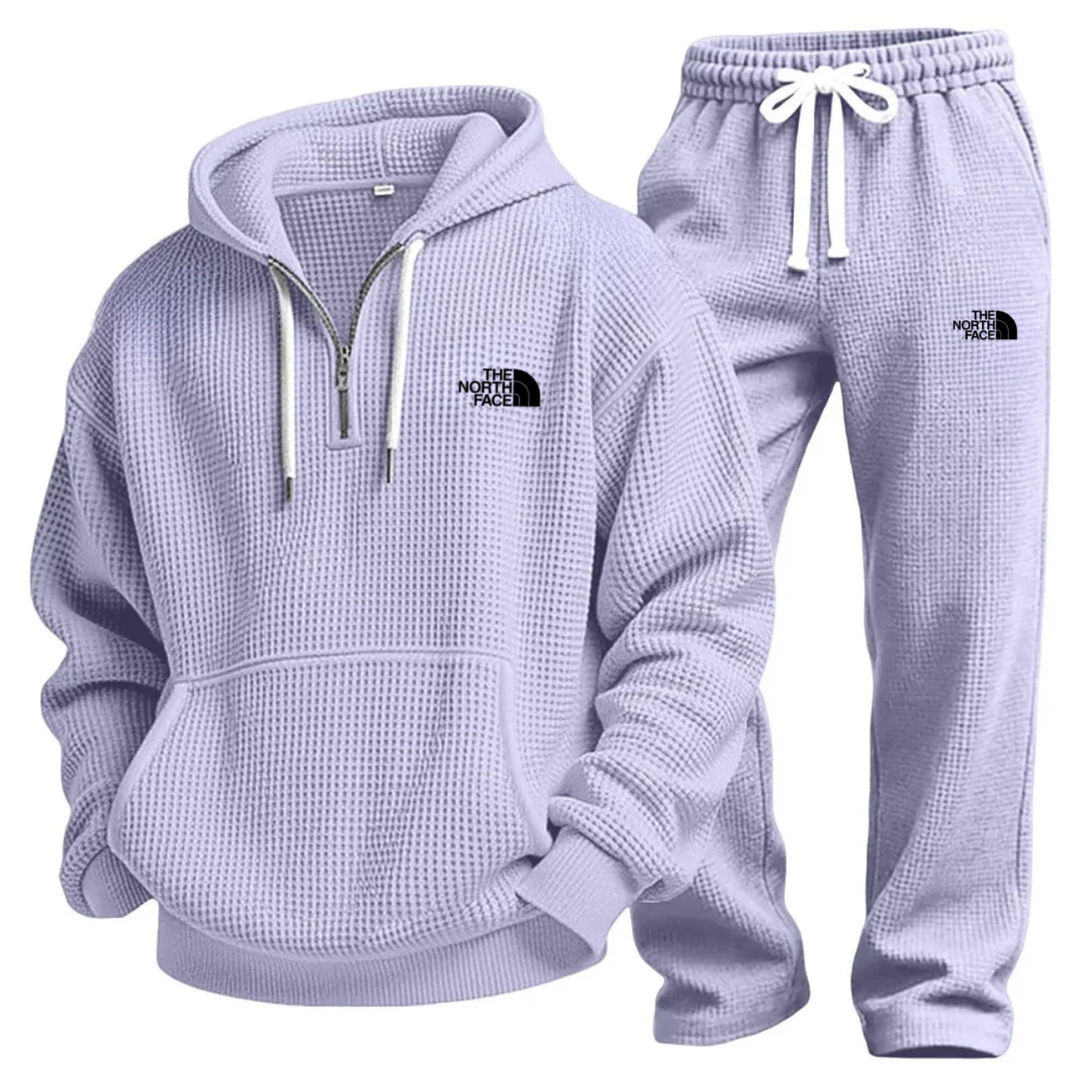 Waffle-Knit Performance Hoodie Jogger Set - Clearance Sale - Image 8