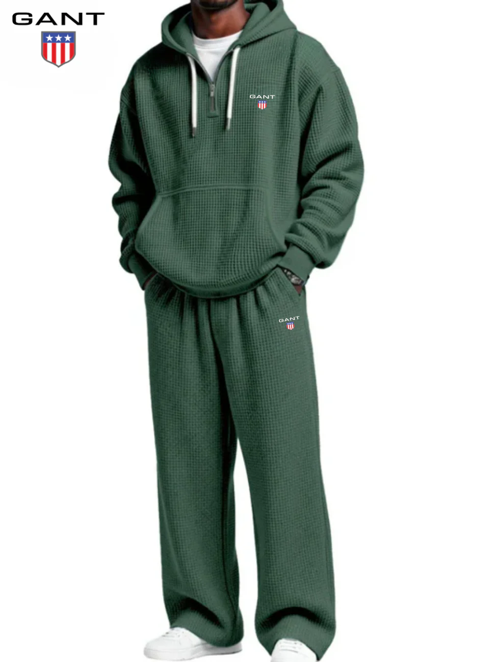 Waffle-Knit Performance Hoodie Jogger Set || Clearance Sale - Image 7