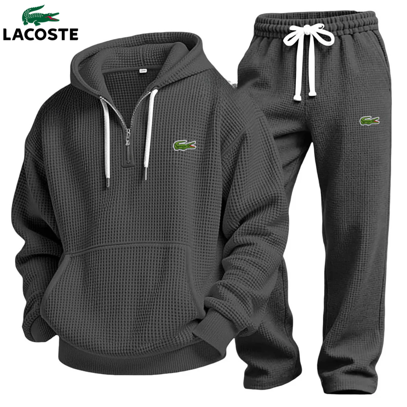 Waffle-Knit Performance Hoodie Jogger Set || Clearance Sale