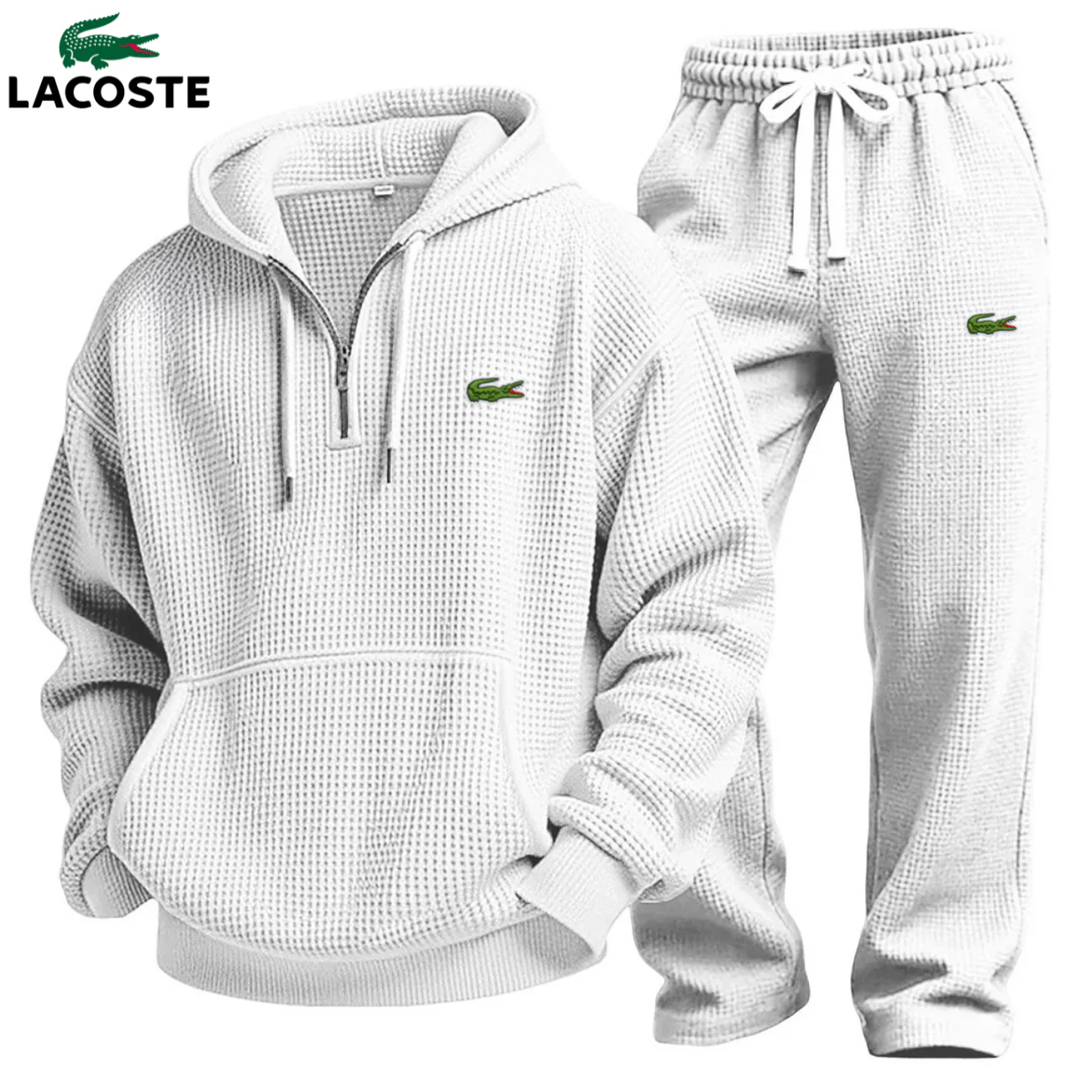 Waffle-Knit Performance Hoodie Jogger Set || Clearance Sale - Image 2