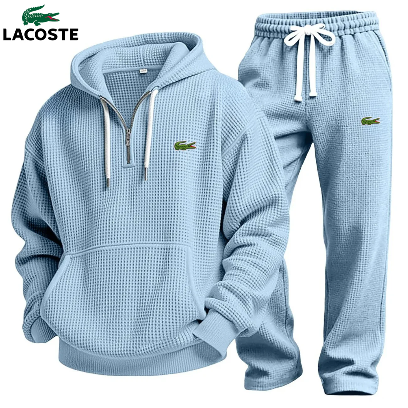 Waffle-Knit Performance Hoodie Jogger Set || Clearance Sale - Image 3