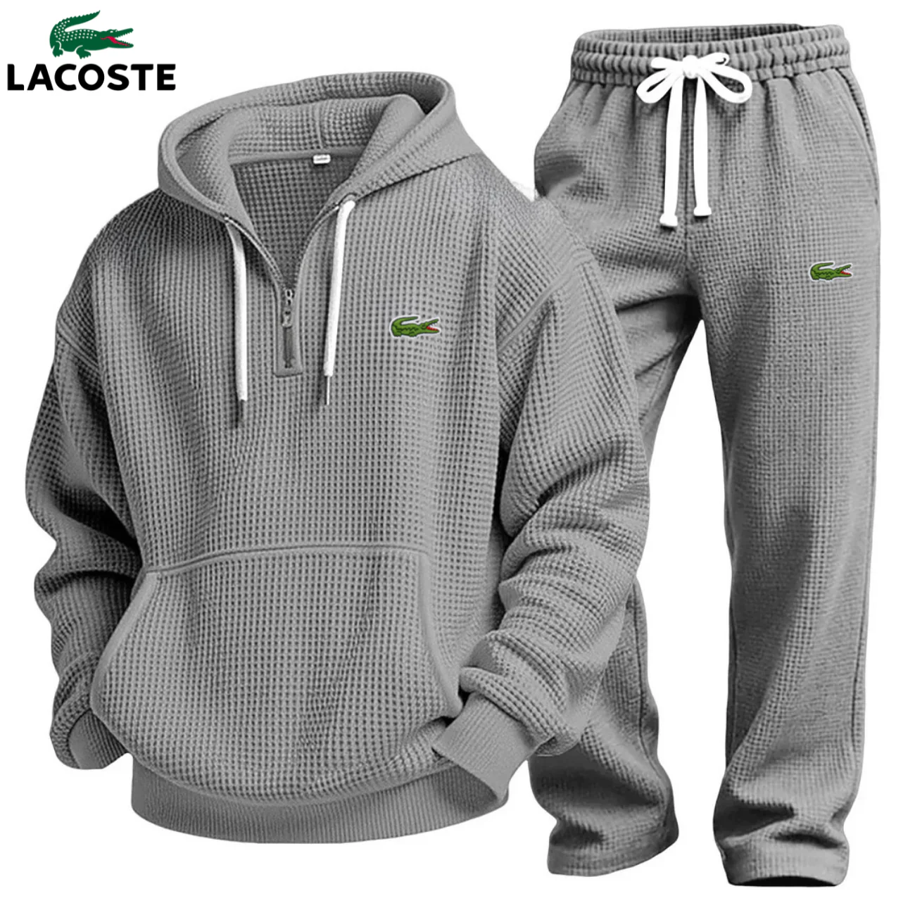Waffle-Knit Performance Hoodie Jogger Set || Clearance Sale - Image 4