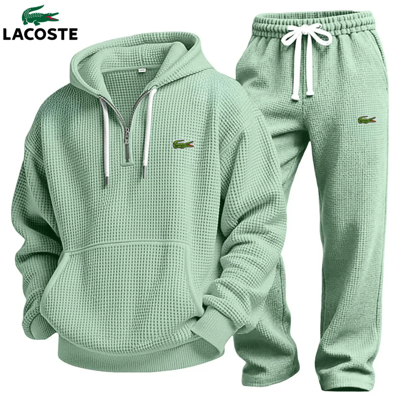 Waffle-Knit Performance Hoodie Jogger Set || Clearance Sale - Image 5