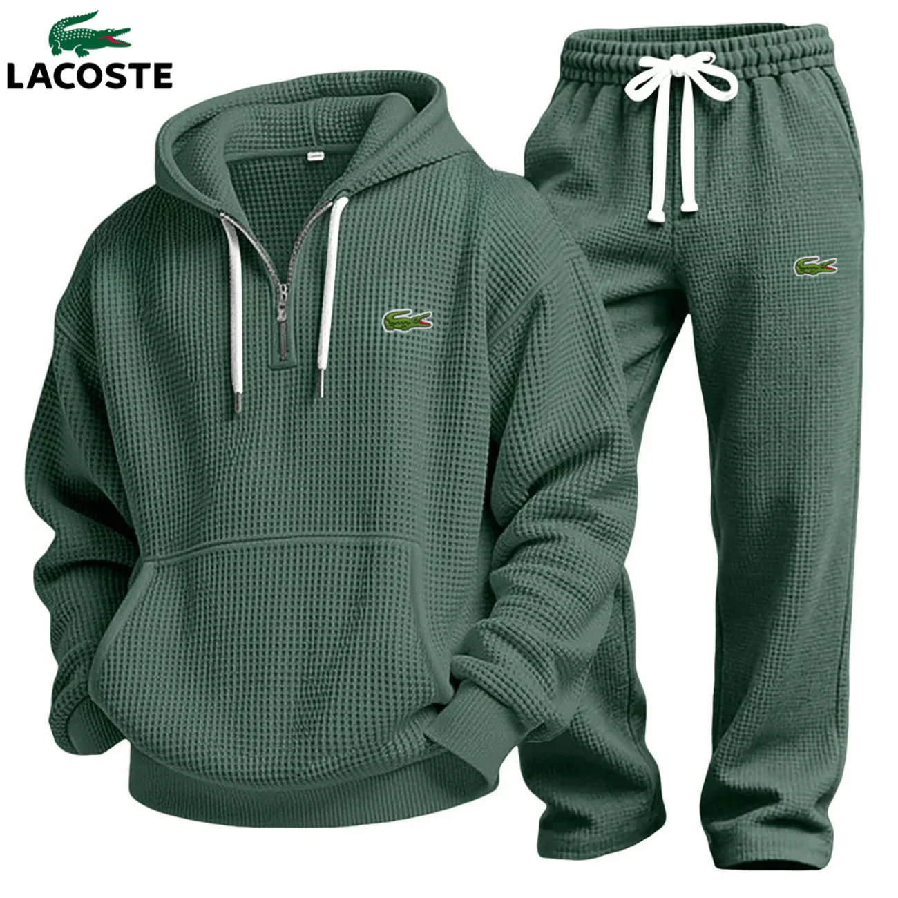 Waffle-Knit Performance Hoodie Jogger Set || Clearance Sale - Image 7