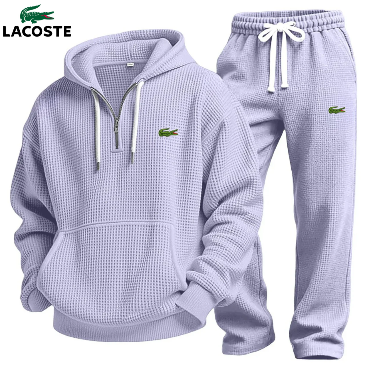 Waffle-Knit Performance Hoodie Jogger Set || Clearance Sale - Image 8