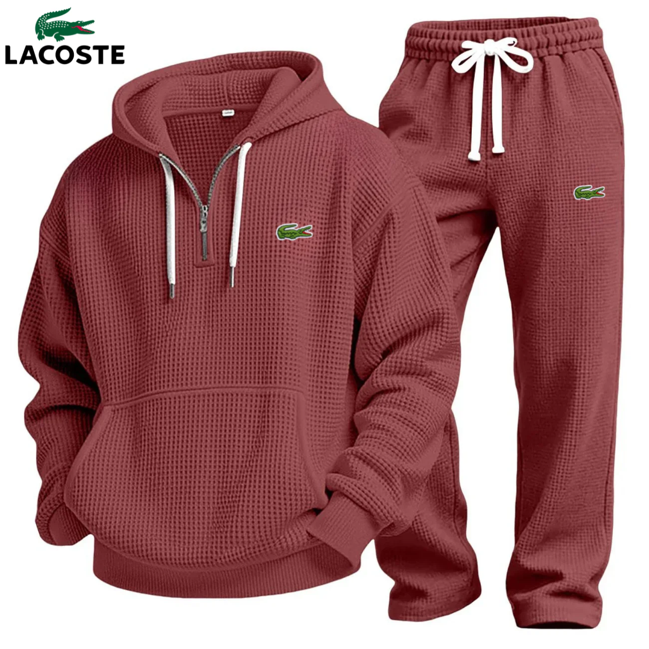 Waffle-Knit Performance Hoodie Jogger Set || Clearance Sale - Image 9