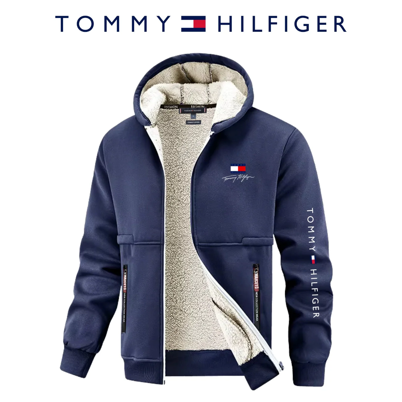 Warm Hooded Zip Jacket || Clearance Sale - Image 4