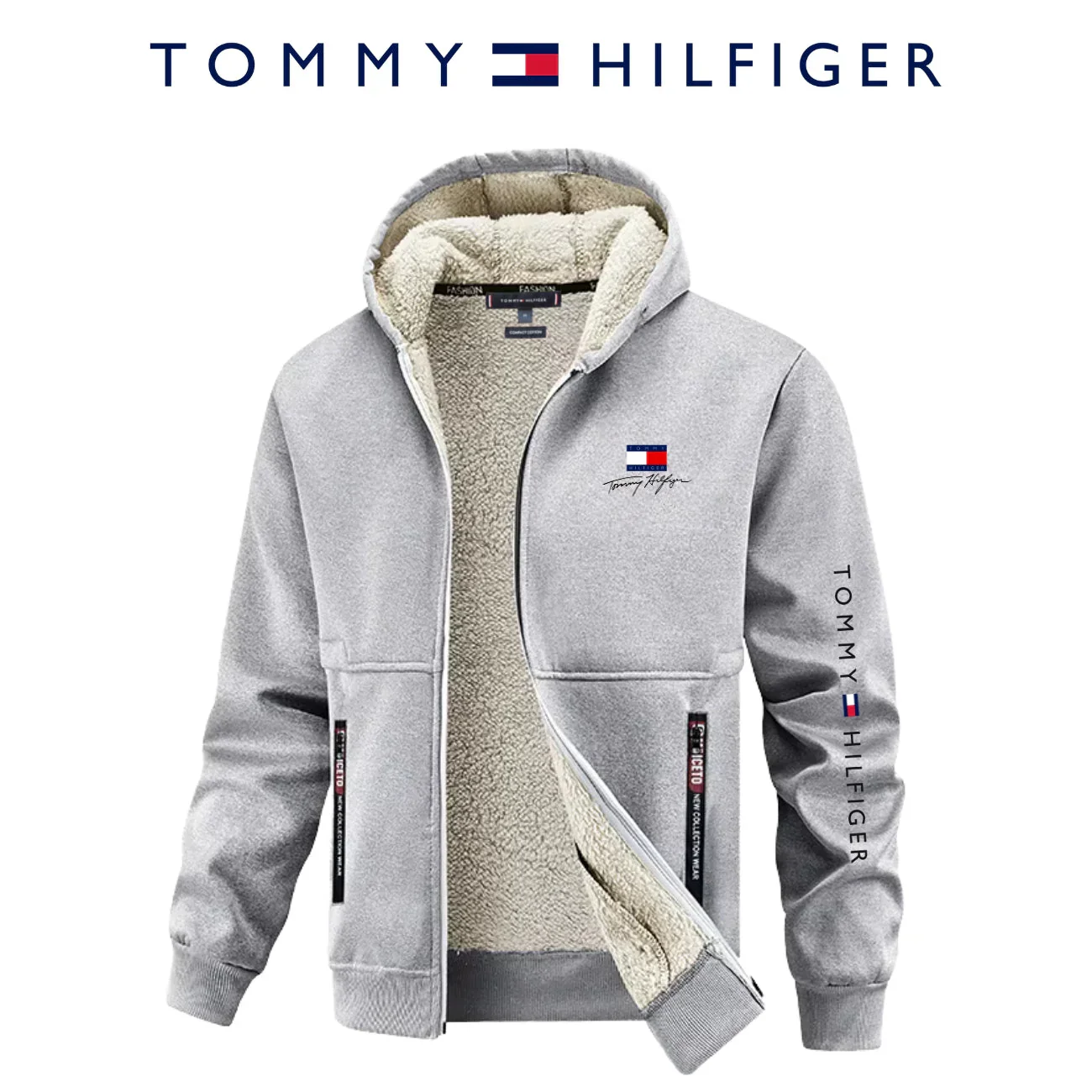 Warm Hooded Zip Jacket || Clearance Sale - Image 5