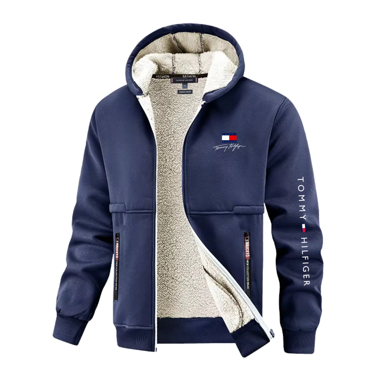 Warm Hooded Zip Jacket || Clearance Sale - Image 4