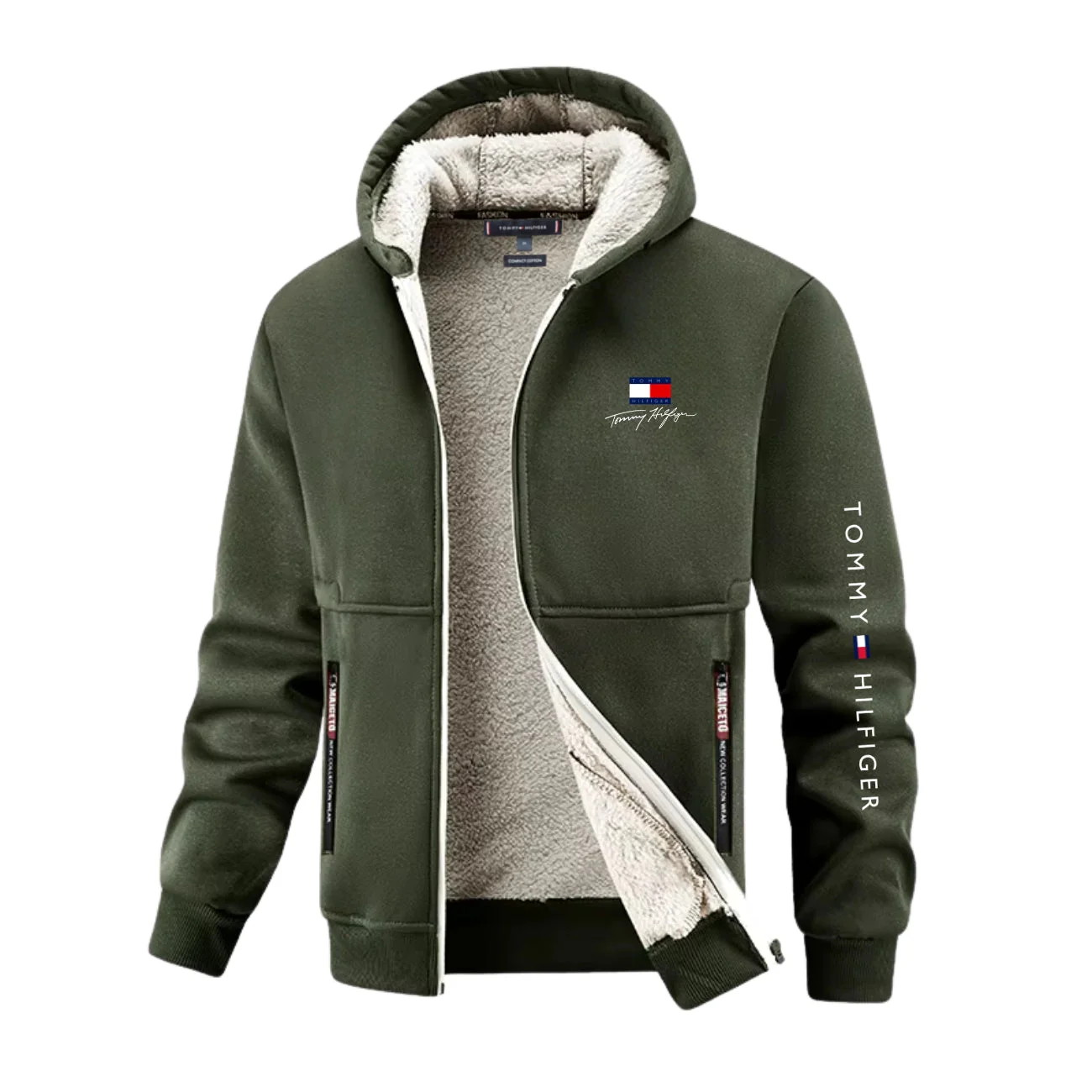 Warm Hooded Zip Jacket || Clearance Sale - Image 6