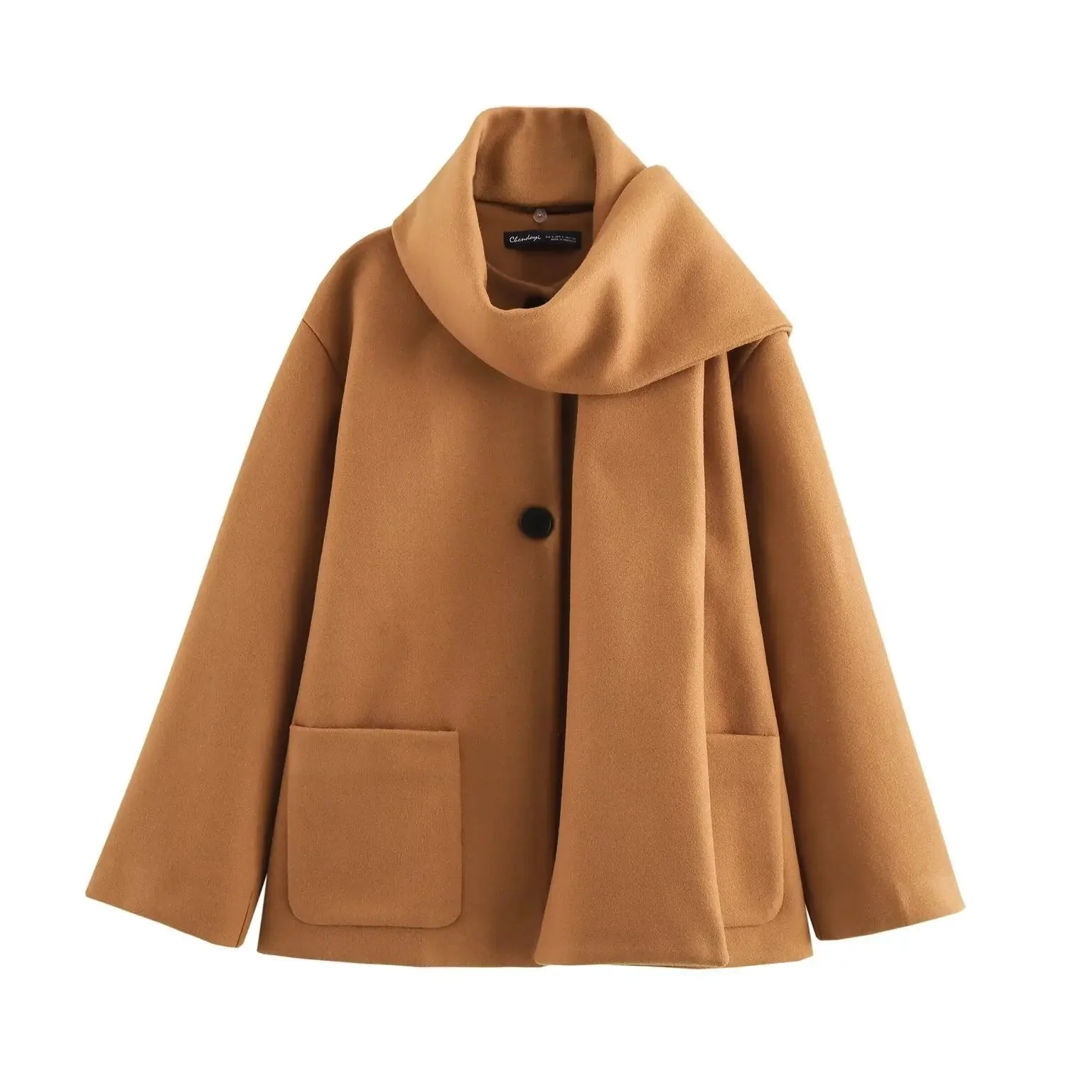 Winter Coat with Matching Scarf for Women