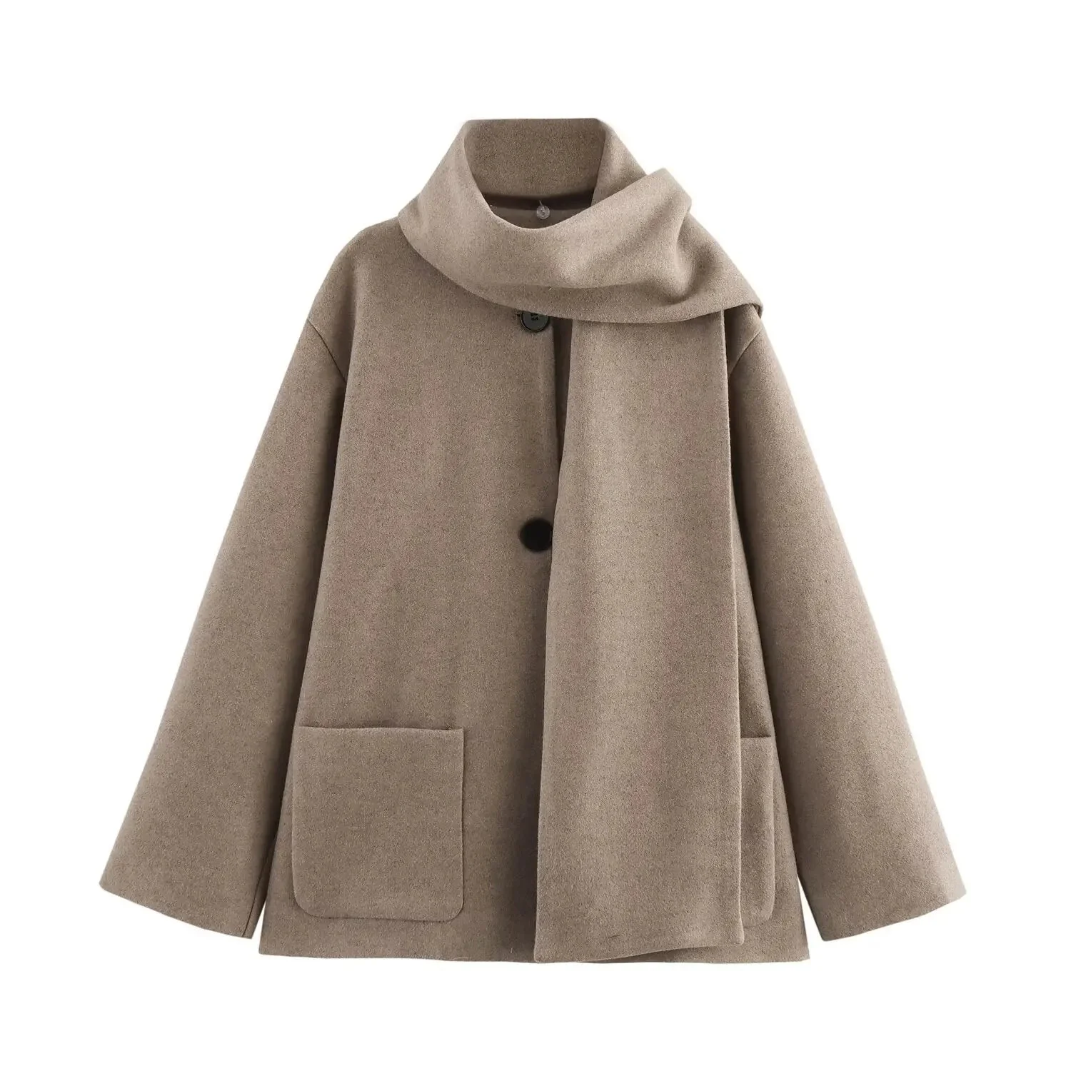 Winter Coat with Matching Scarf for Women - Image 2