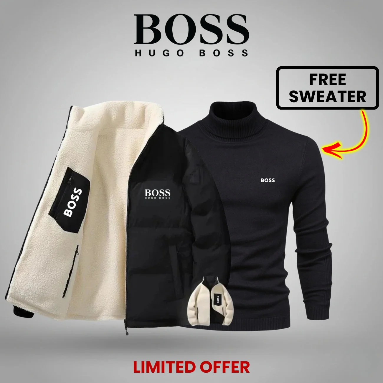 WINTER DOUBLE-FACED JACKET + FREE SWEATER -LIMITED TIME OFFER-