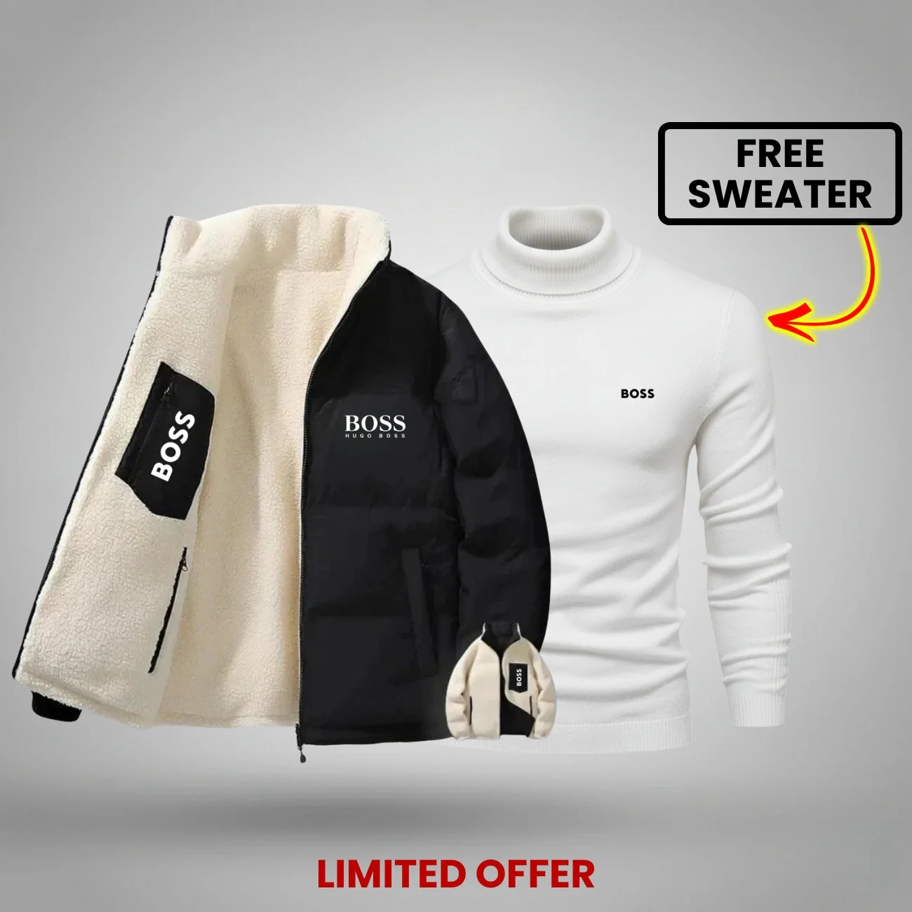 WINTER DOUBLE-FACED JACKET + FREE SWEATER - LIMITED TIME OFFER - Image 2