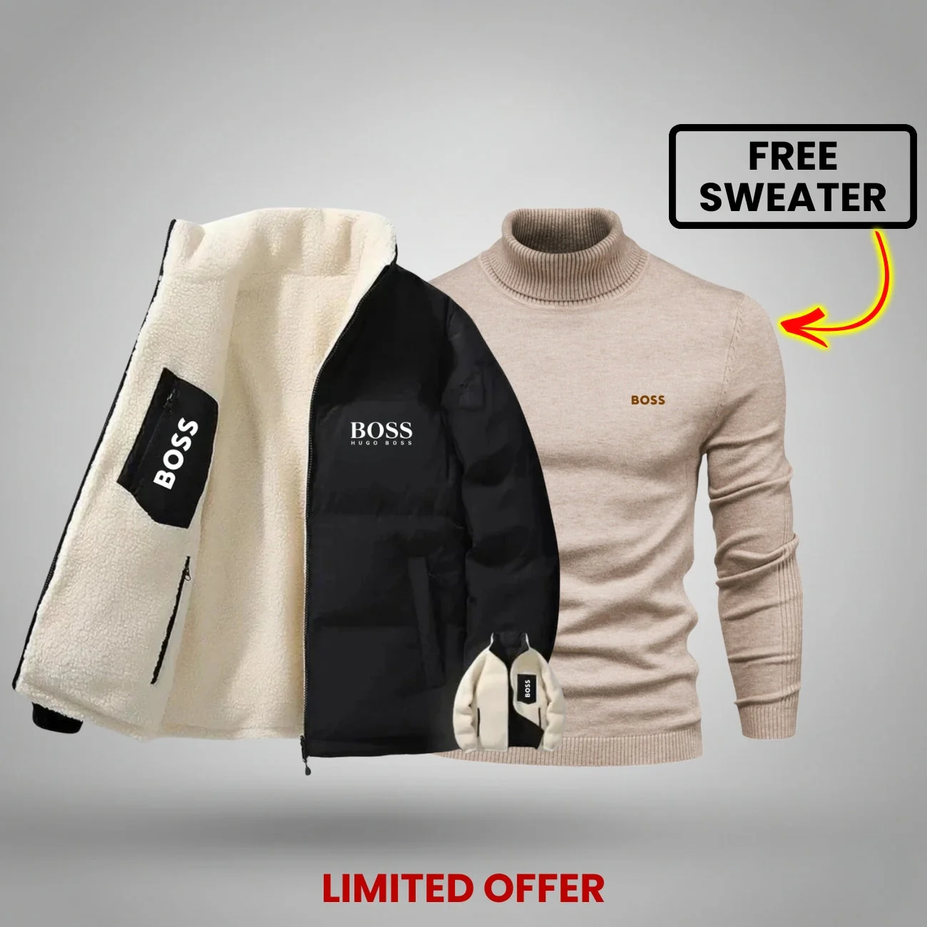 WINTER DOUBLE-FACED JACKET + FREE SWEATER - LIMITED TIME OFFER - Image 3