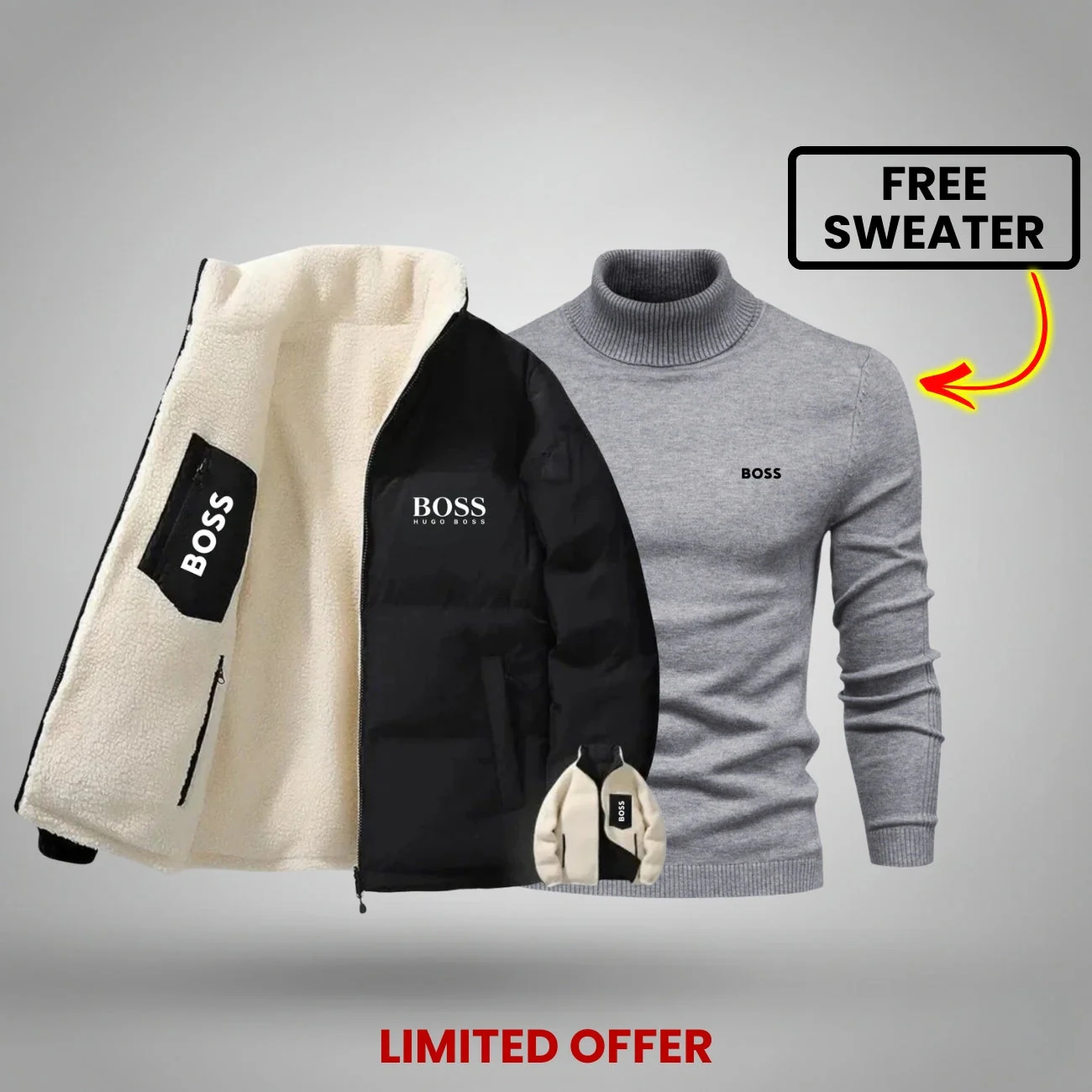 WINTER DOUBLE-FACED JACKET + FREE SWEATER - LIMITED TIME OFFER - Image 4