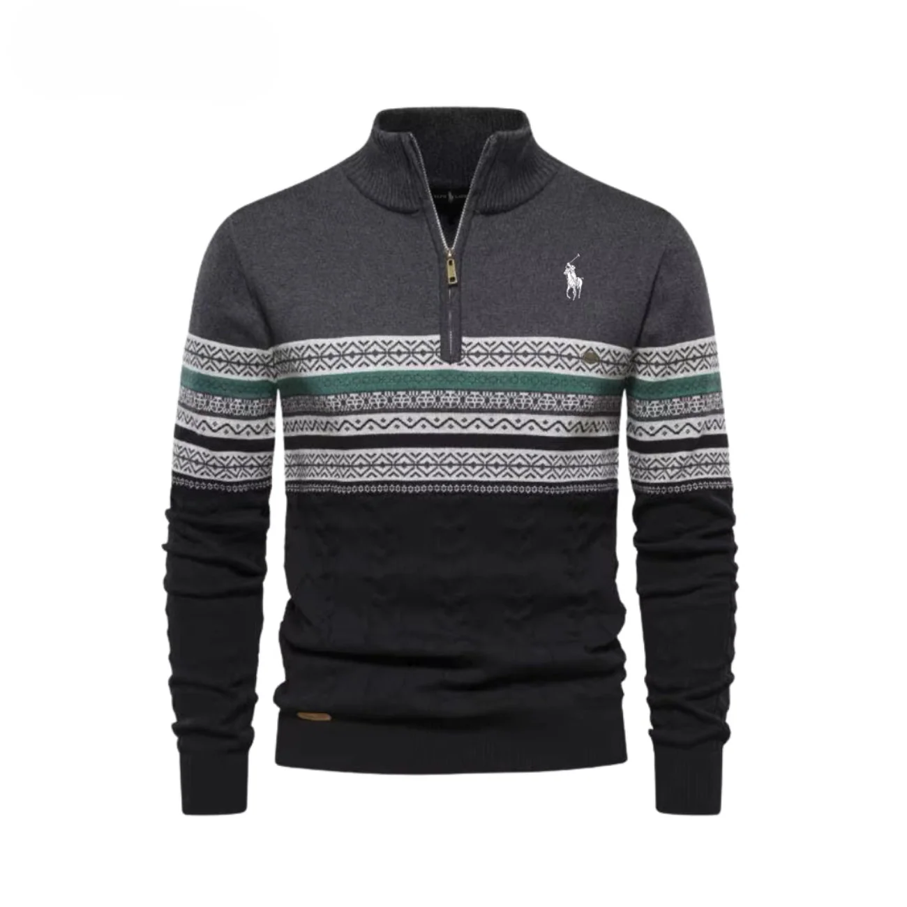Winter Knit Half-Zip Sweater - Clearance Sale - Image 4
