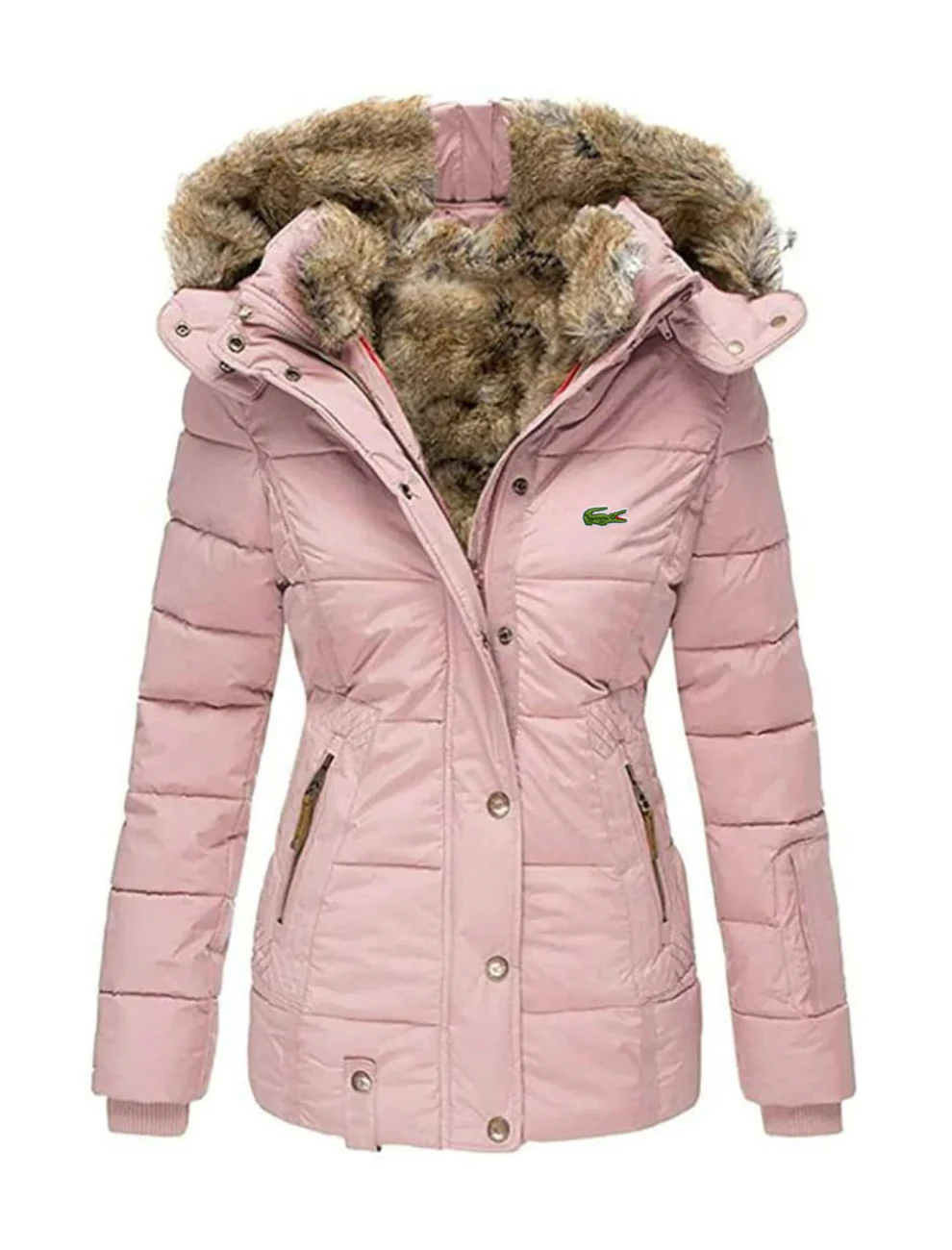 Women's Faux Fur Lined Winter Jacket - Clearance Sale - Image 5