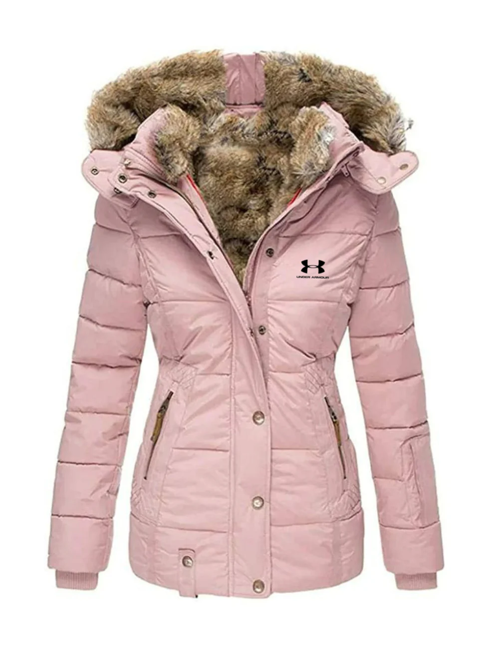 Women's Faux Fur Lined Winter Jacket - Clearance Sale - Image 5