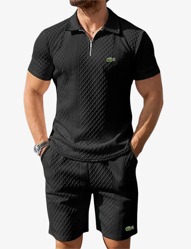 Zip Polo & Shorts Set - CLEARANCE - Image 3