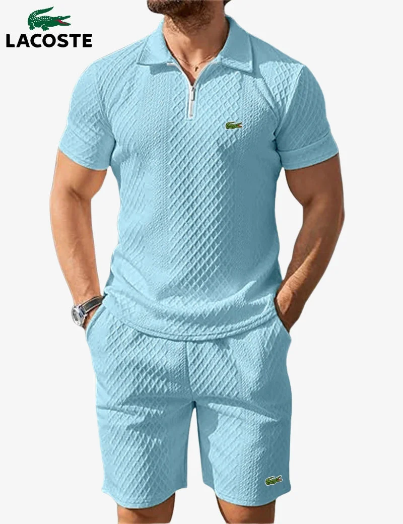 Zip Polo & Shorts Set || CLEARANCE