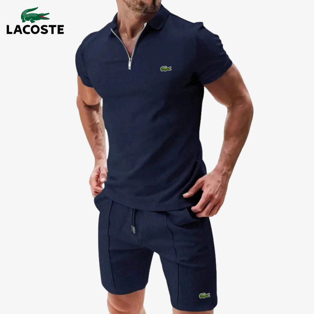 Zip Polo & Shorts Set || CLEARANCE
