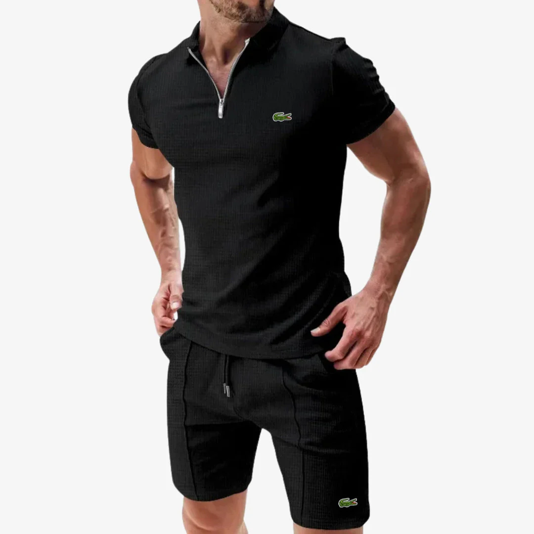 Zip Polo & Shorts Set - CLEARANCE - Image 2