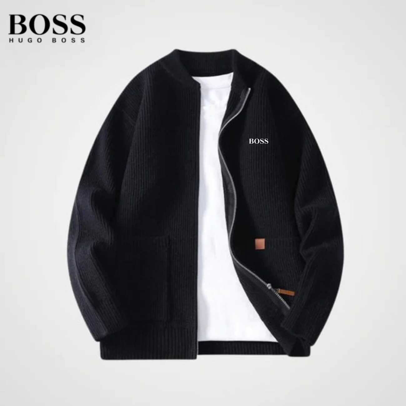 Zipped Knit Cardigan || CLEARANCE PRICE - Image 2